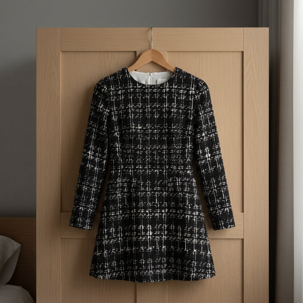 Virelia Plaid Mini Dress