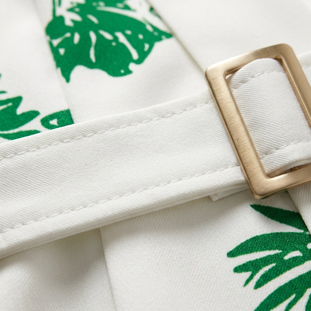 Sakura Leaf Print Jumpsuit