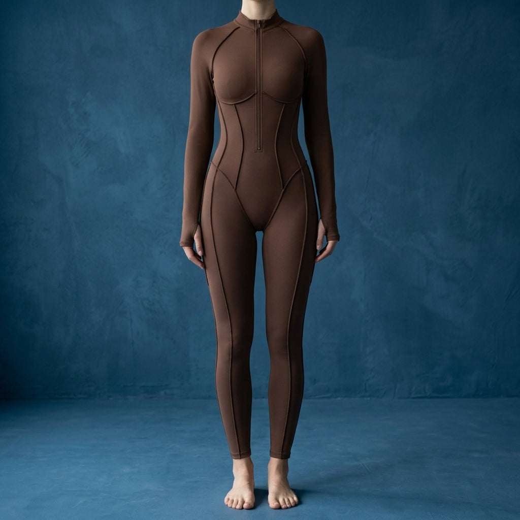 Venezia Long Sleeve Yoga Bodysuit