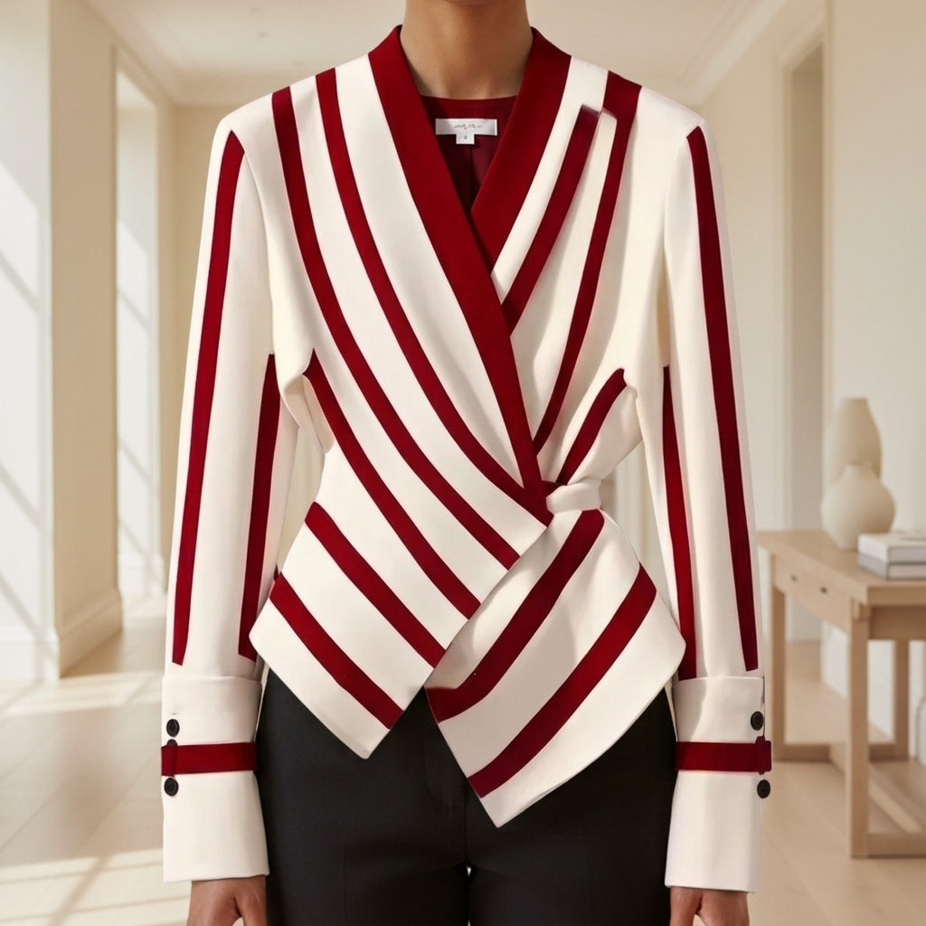 Kisses Chic Striped Blouse