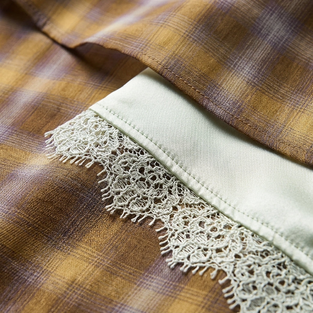 Dina Plaid Print Blouse