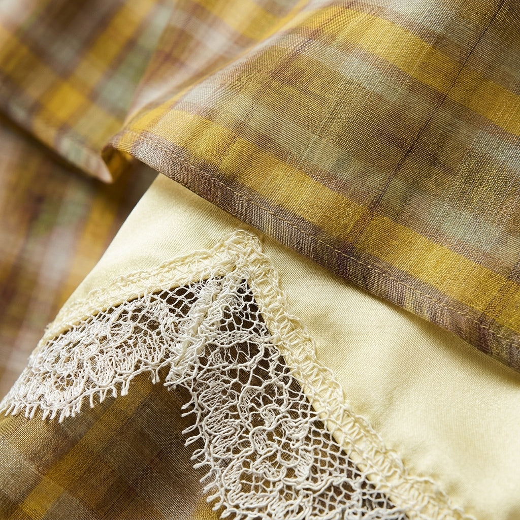 Dina Plaid Print Blouse