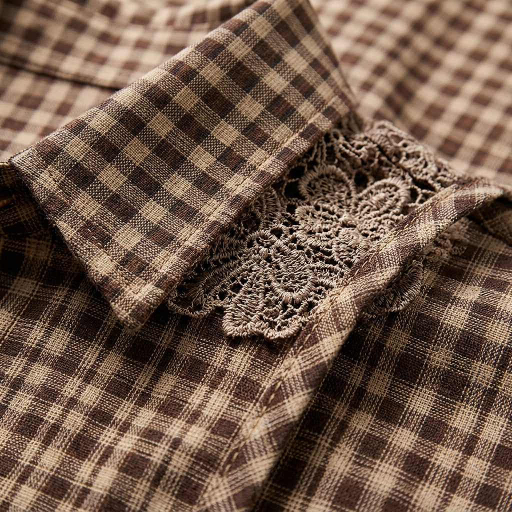Kavya Plaid Blouse