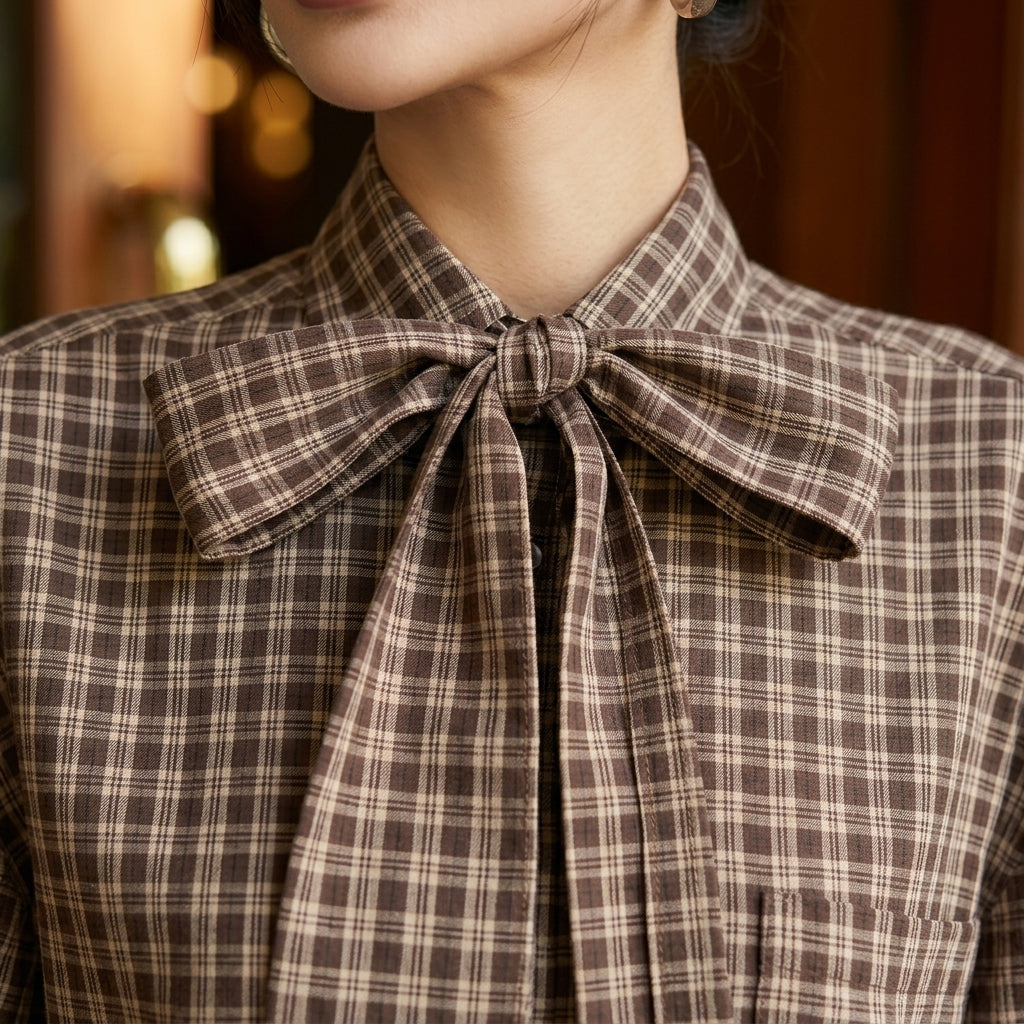 Kavya Plaid Blouse