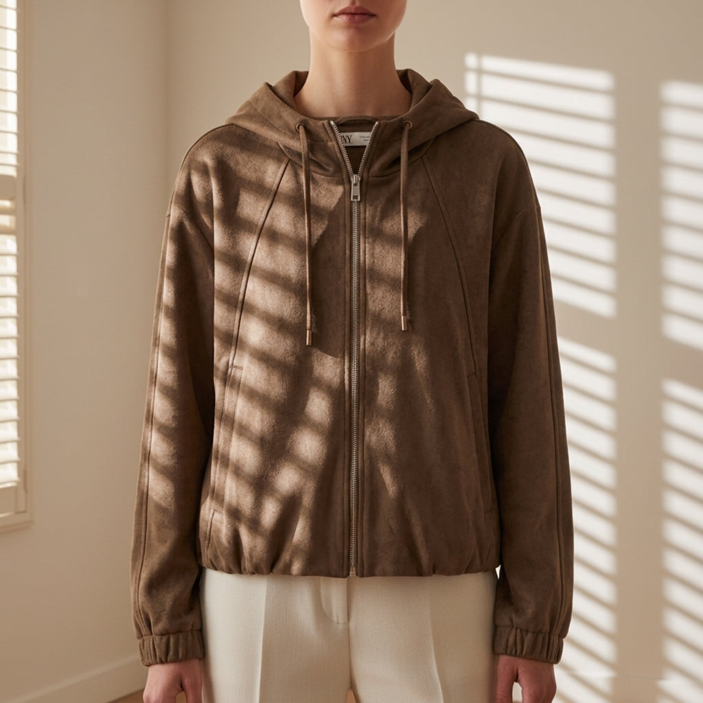 The Georgia Cropped Zip Hoodie