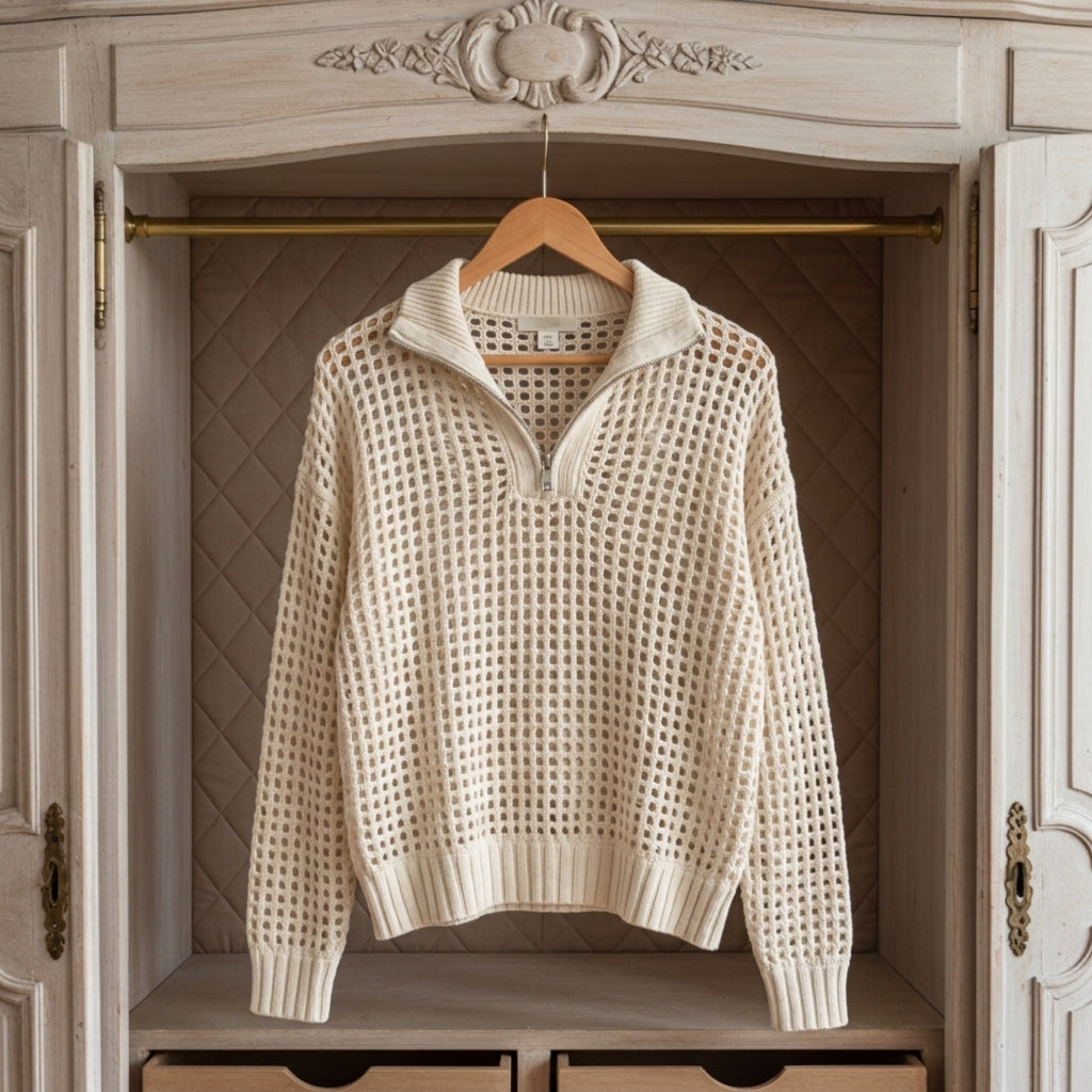 Poppy Waffle Knit Sweater