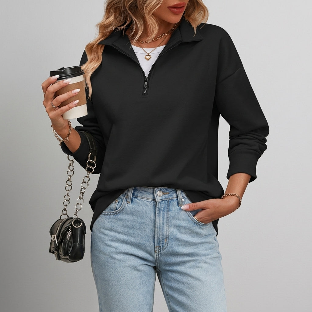 Cleo Drop Shoulder Casual Sweatshirt