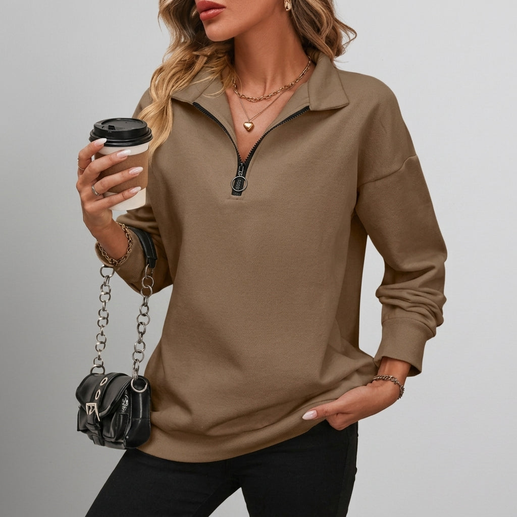 Cleo Drop Shoulder Casual Sweatshirt