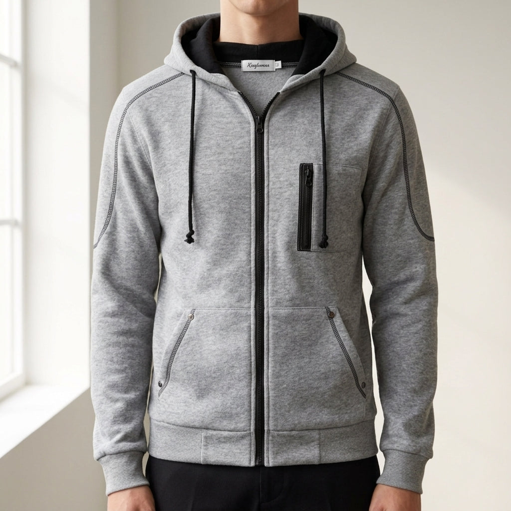 Nico Zip Up Drawsting Hooded Sweatshirt