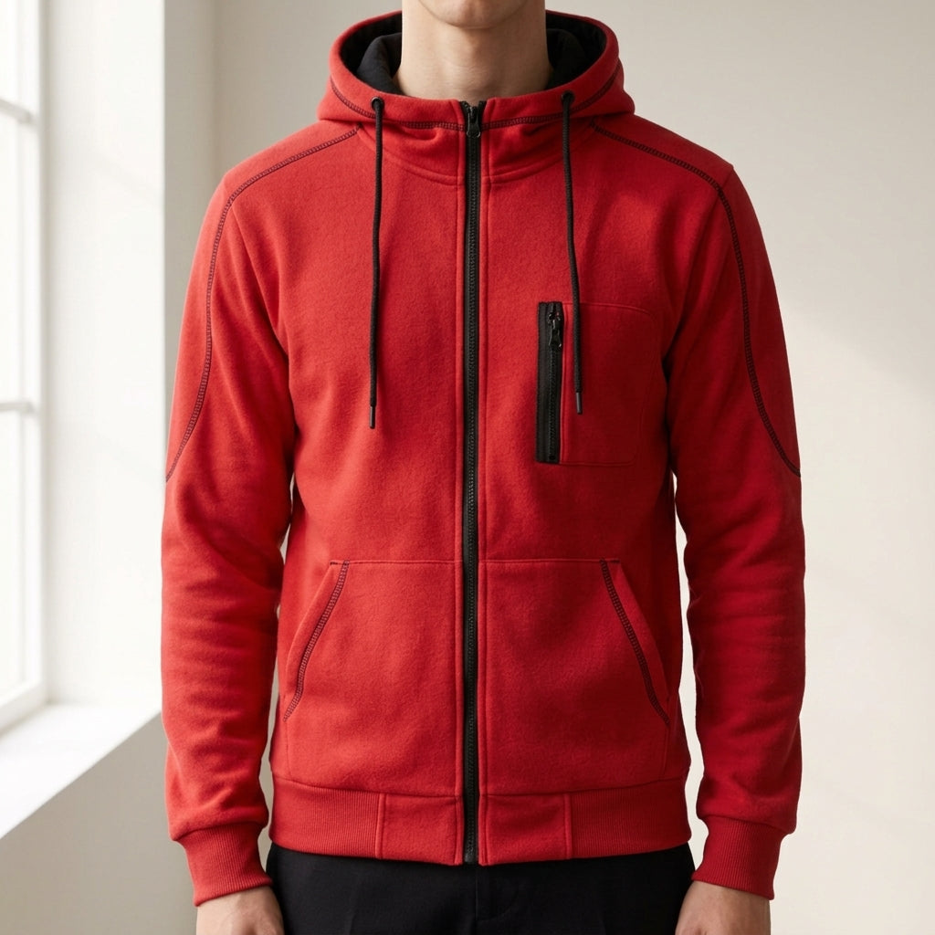 Nico Zip Up Drawsting Hooded Sweatshirt