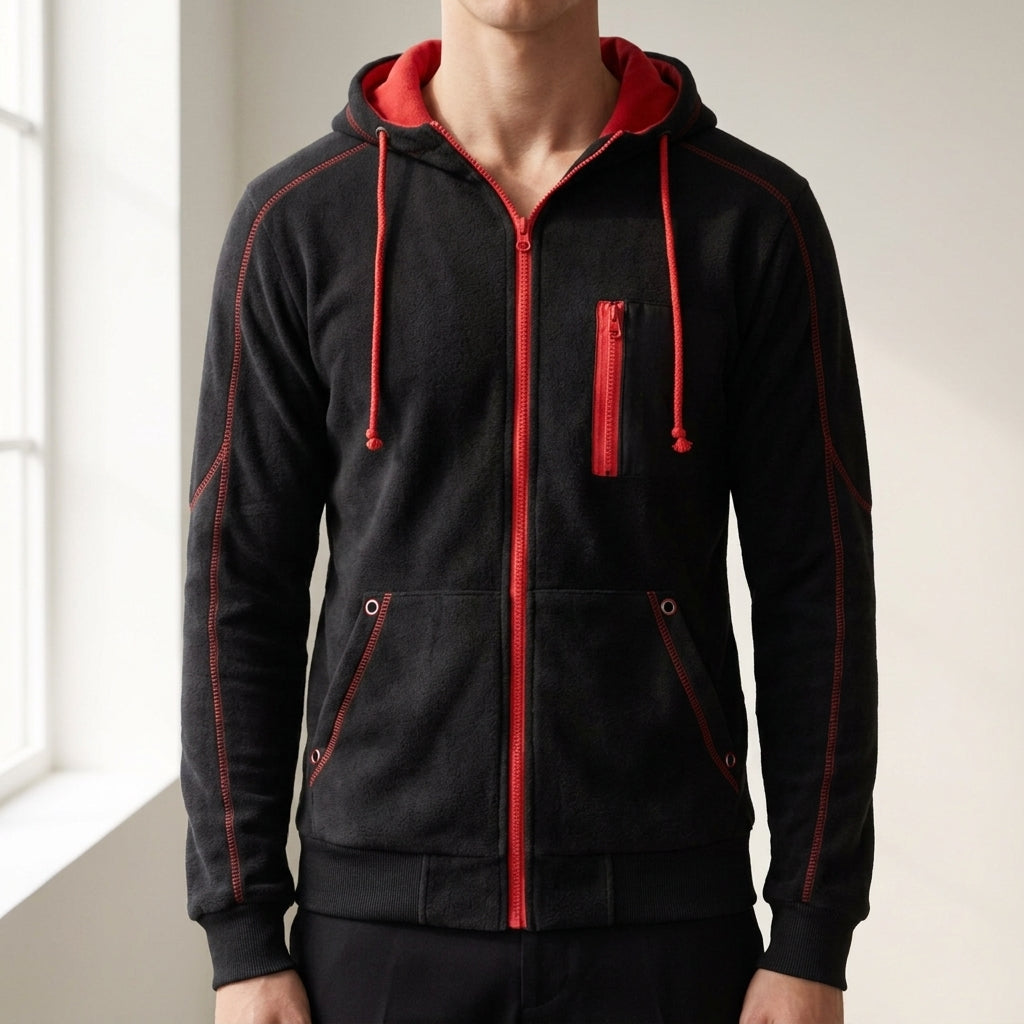 Nico Zip Up Drawsting Hooded Sweatshirt