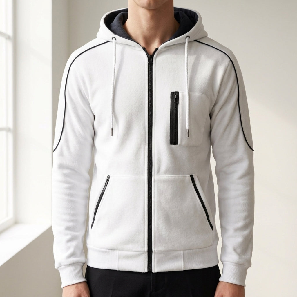 Nico Zip Up Drawsting Hooded Sweatshirt