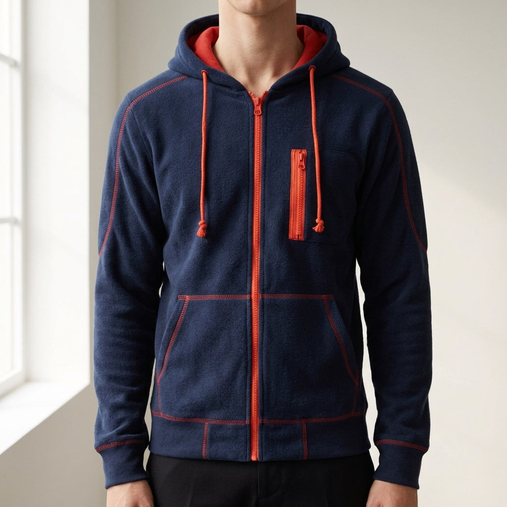 Nico Zip Up Drawsting Hooded Sweatshirt