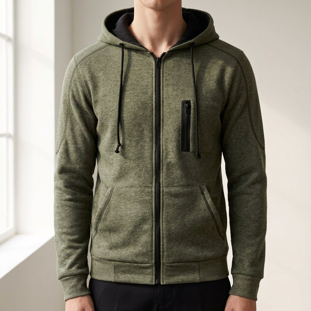 Nico Zip Up Drawsting Hooded Sweatshirt