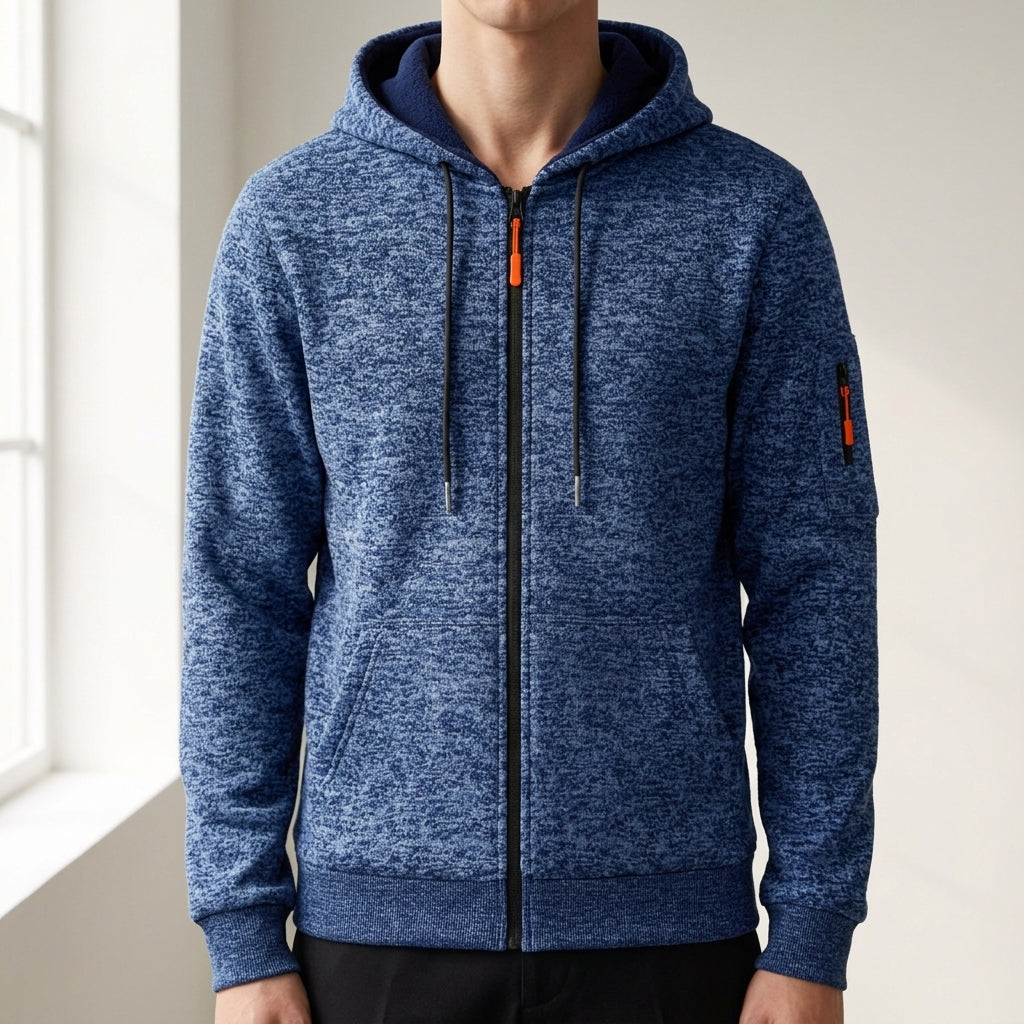 Luca Vintage Fleece Zip Up Hooded Sweatshirt