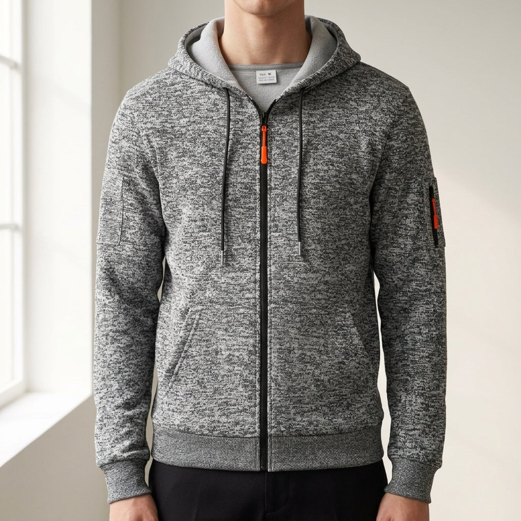 Luca Vintage Fleece Zip Up Hooded Sweatshirt