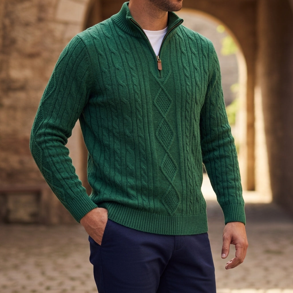 Sebastian Half Zip Casual Sweater