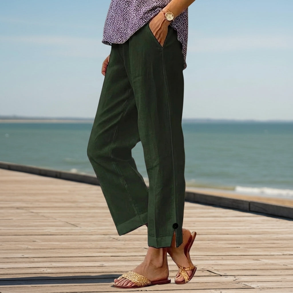 Porto Linen Style Ankle Length Pants