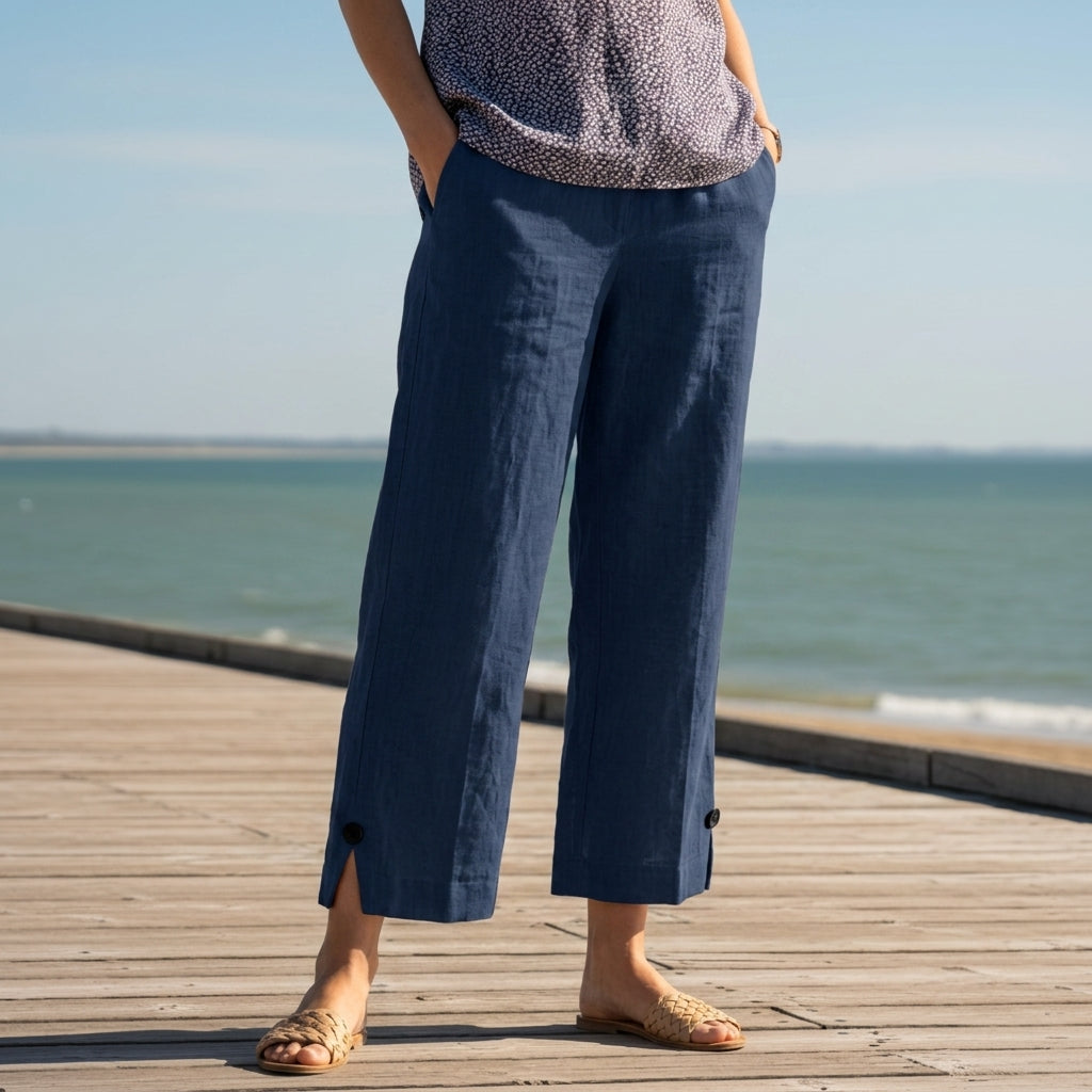 Porto Linen Style Ankle Length Pants
