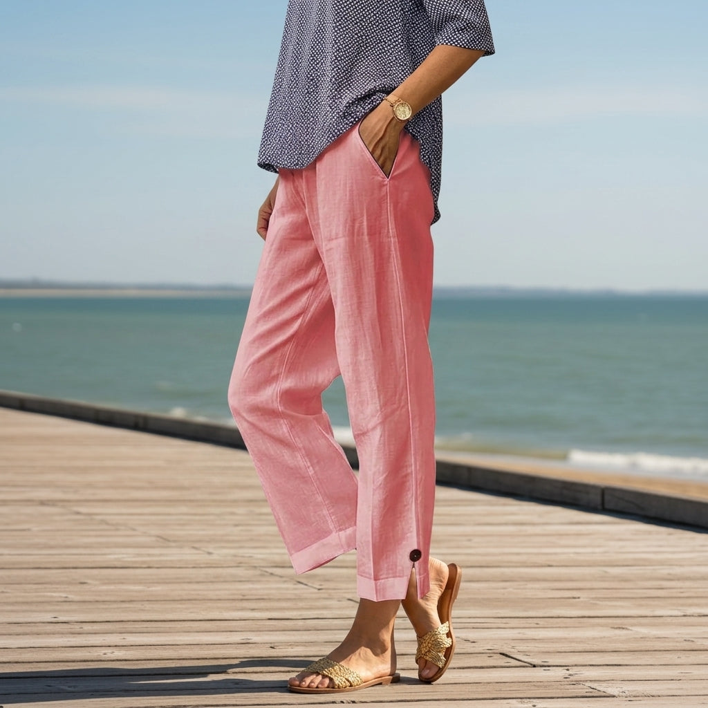 Porto Linen Style Ankle Length Pants