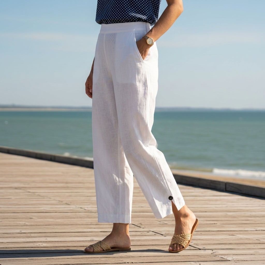 Porto Linen Style Ankle Length Pants