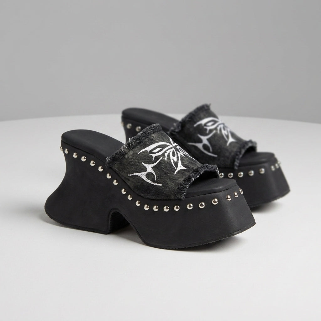 Soraya Embroidered Platform Mules
