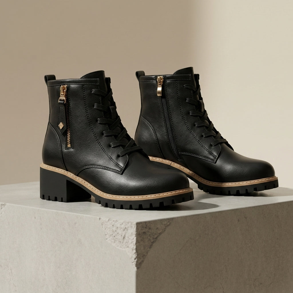 Moto Lace-Up Boot