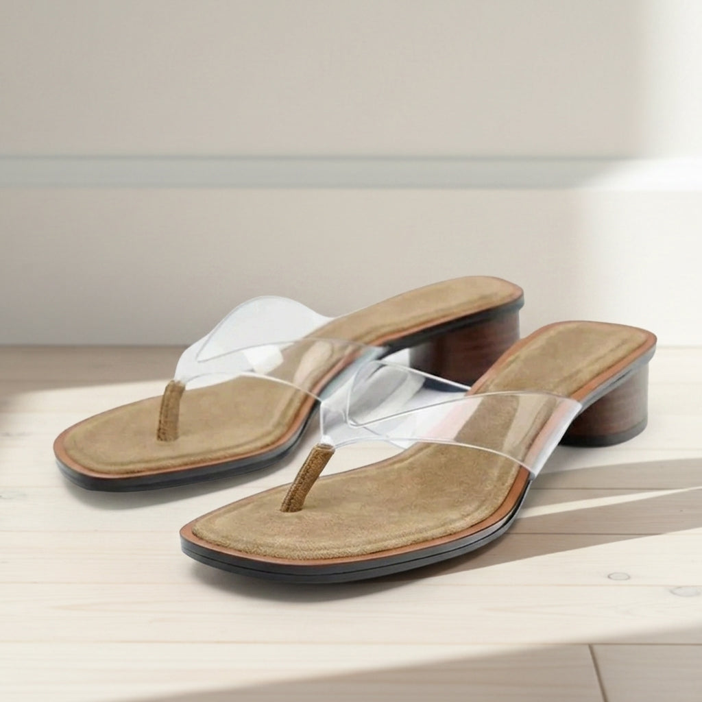 Prism Clear Block Sandal