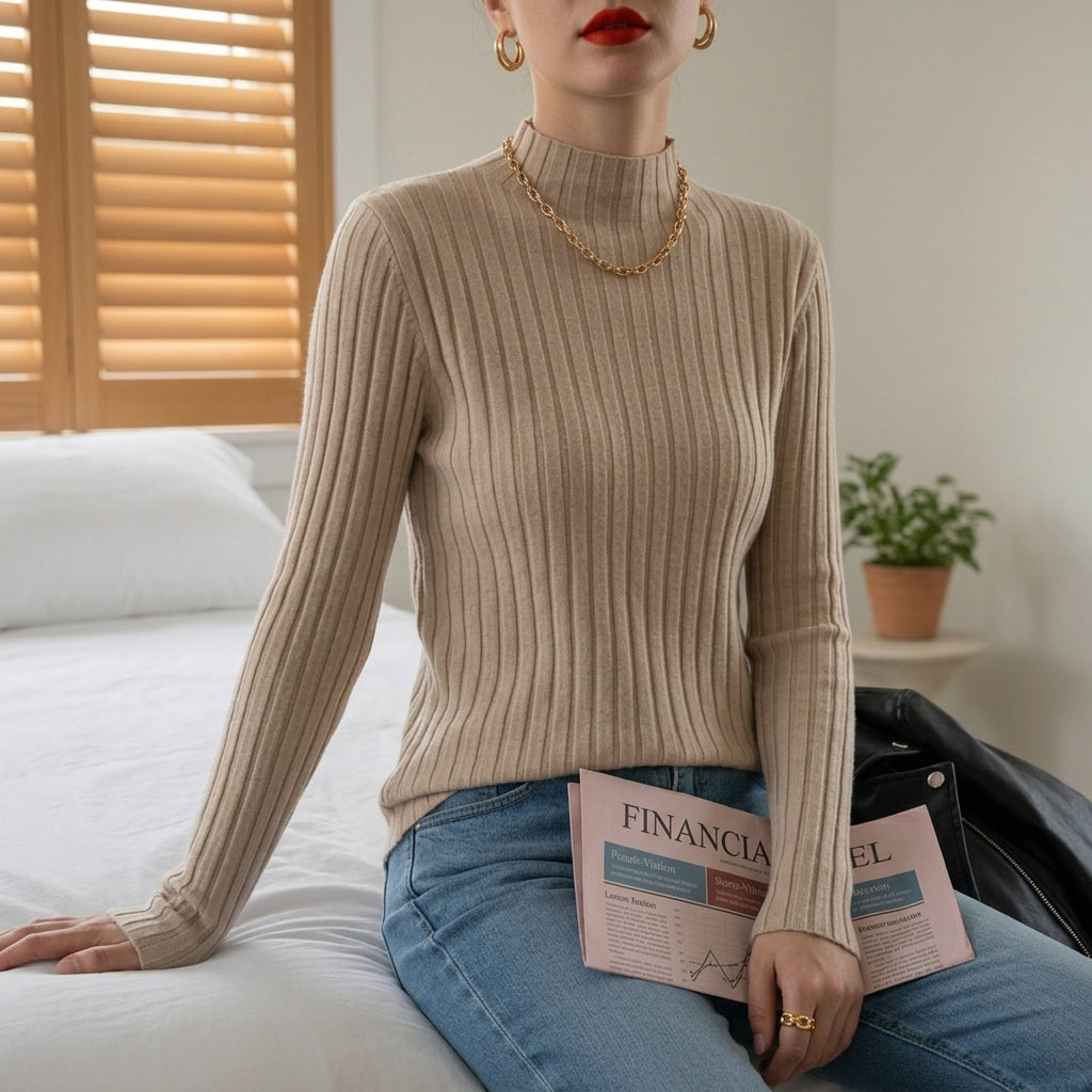Cleo Soft Knit Essential Rib Turtleneck