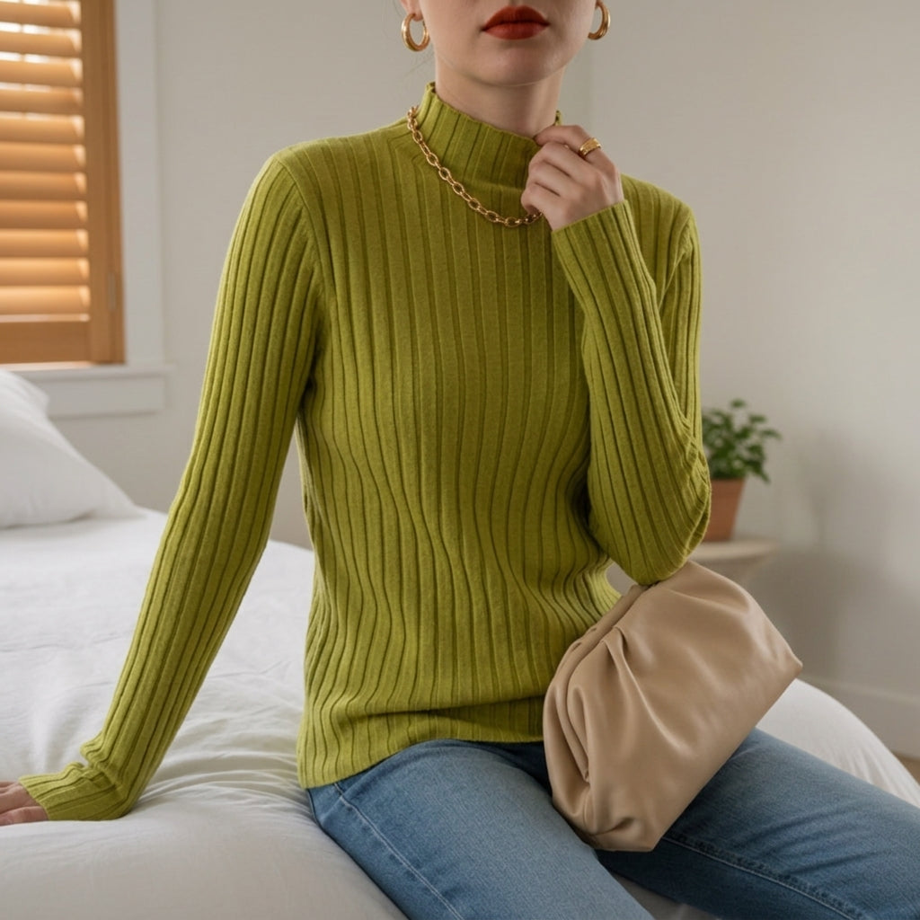 Cleo Soft Knit Essential Rib Turtleneck