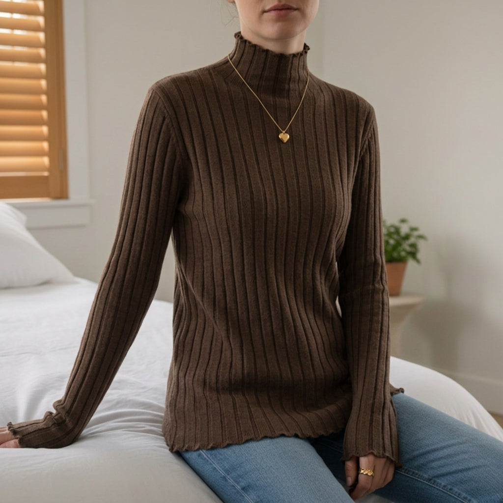 Cleo Soft Knit Essential Rib Turtleneck
