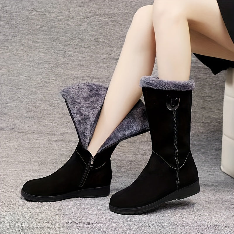 Solveig | Cuffed Mid Calf Snow Winter Boots