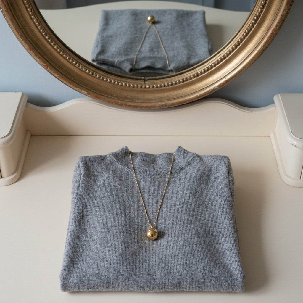 Lilia Fitted Short Sleeved Ribbed Turtleneck