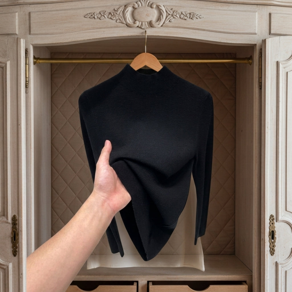 The Anya Classic Fine Knit Rib Turtleneck
