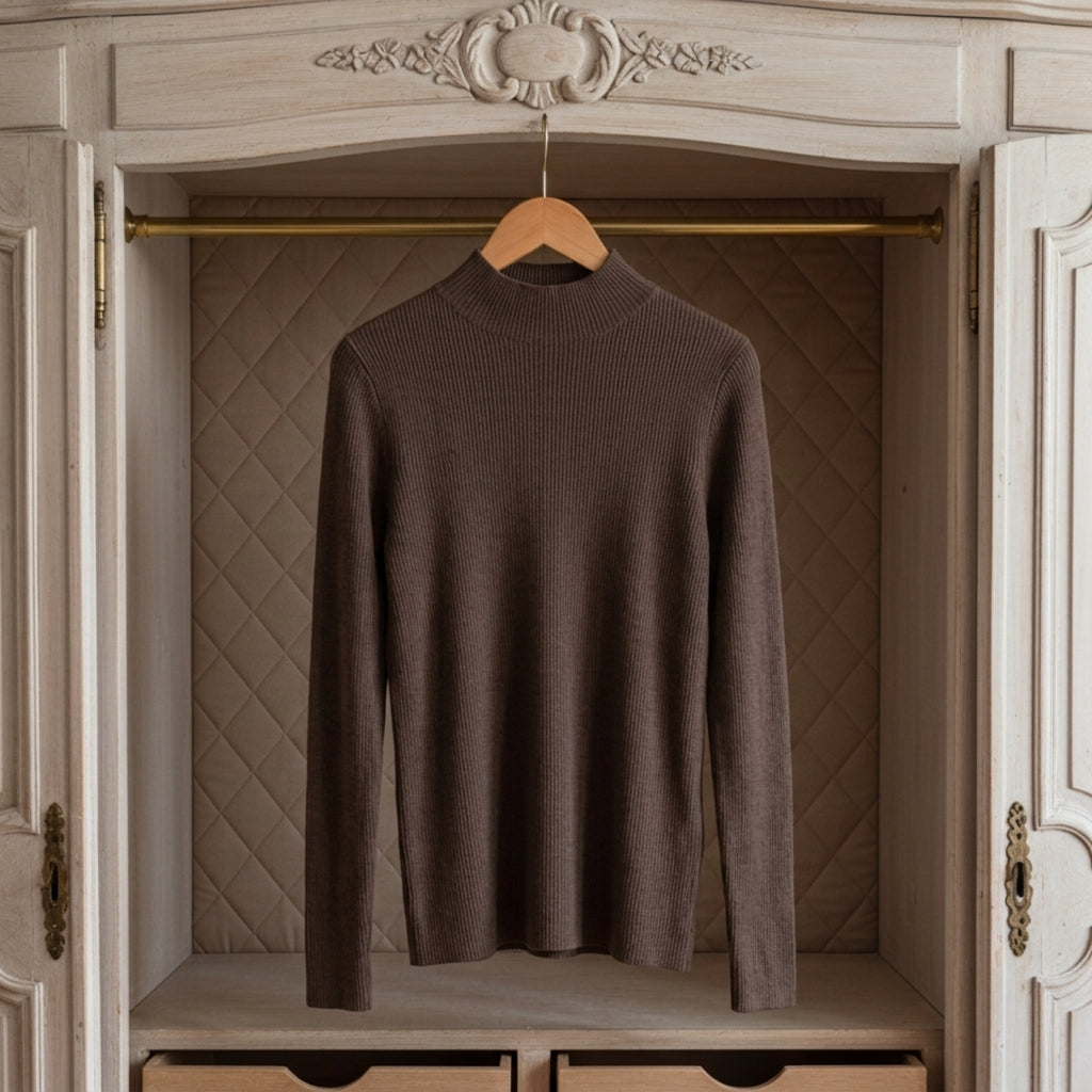The Anya Classic Fine Knit Rib Turtleneck