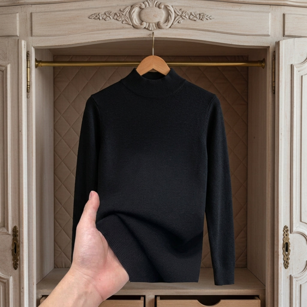 The Anya Classic Fine Knit Rib Turtleneck