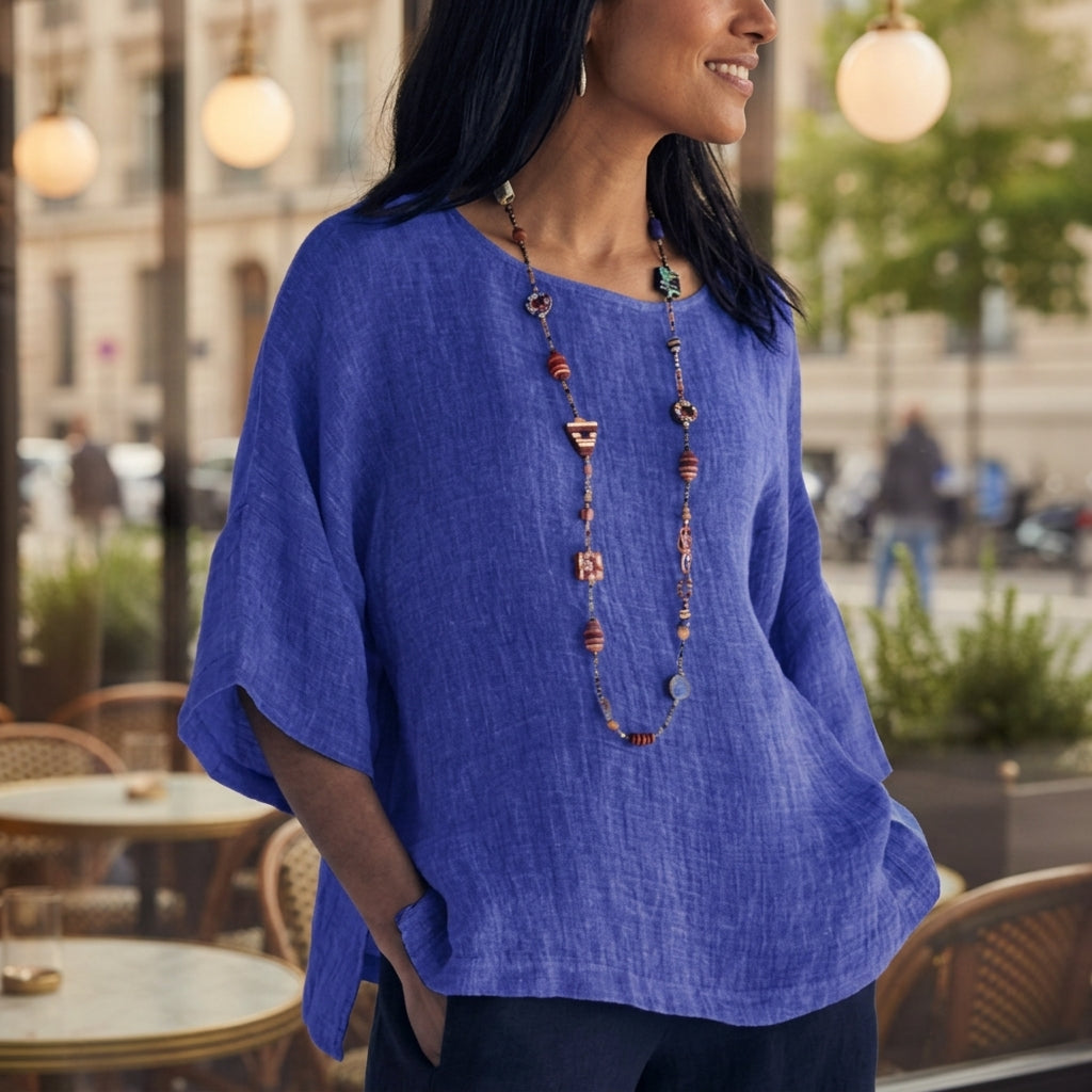 Daria Soft Linen-Style Top