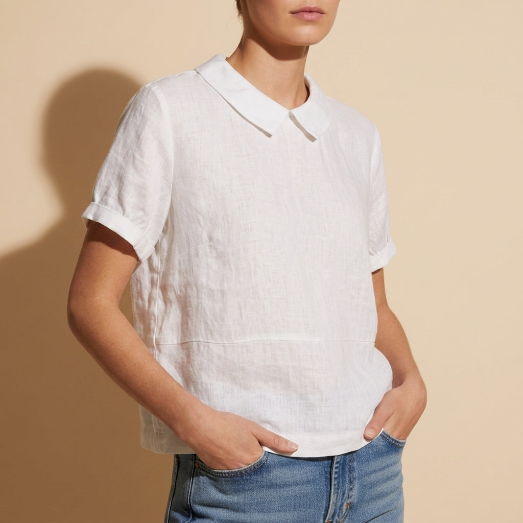 Alana Feminine Linen Style Top