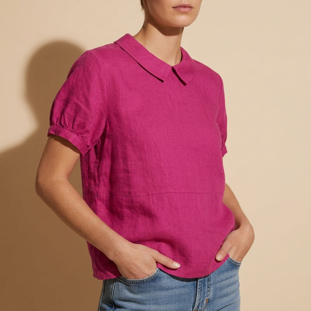 Alana Feminine Linen Style Top