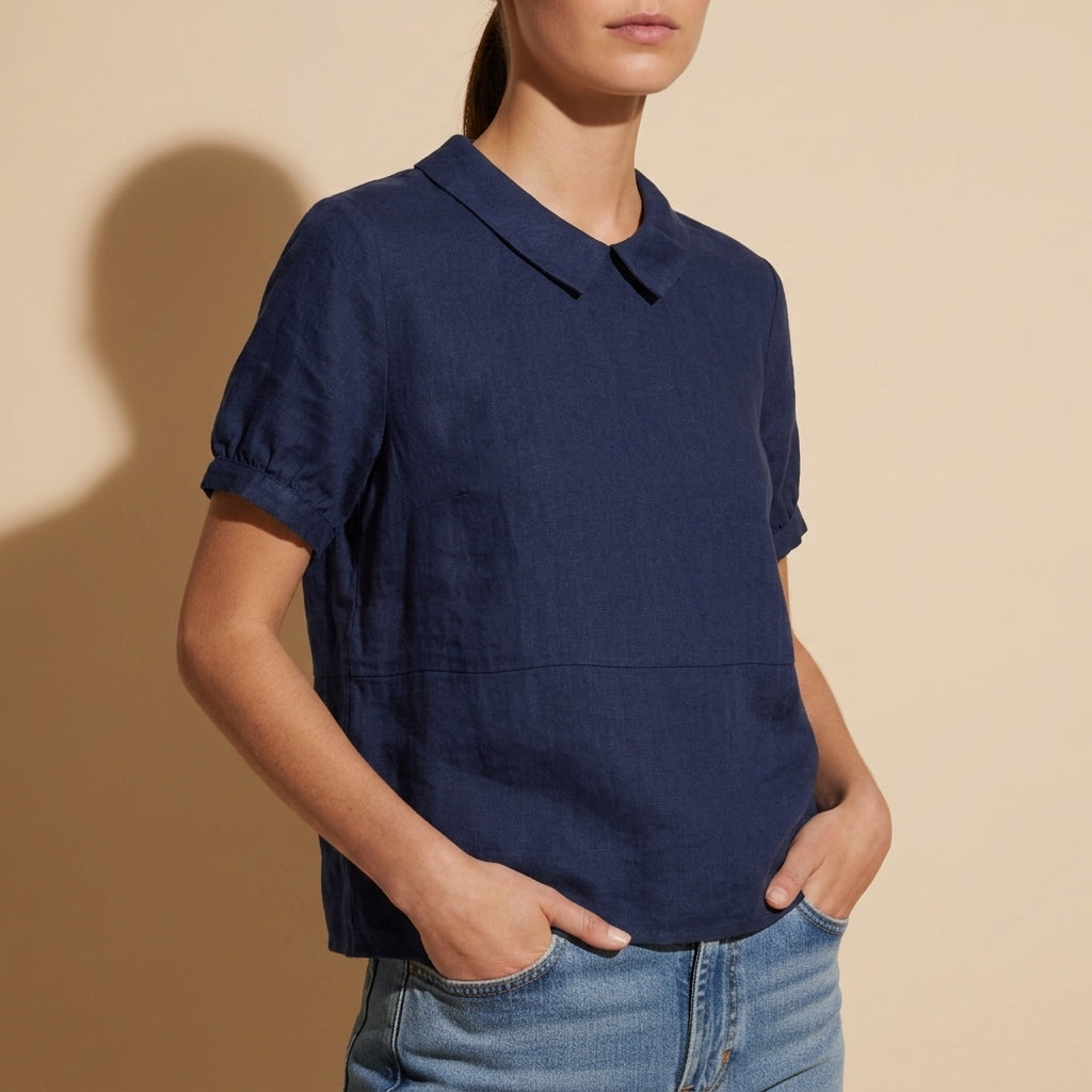 Alana Feminine Linen Style Top