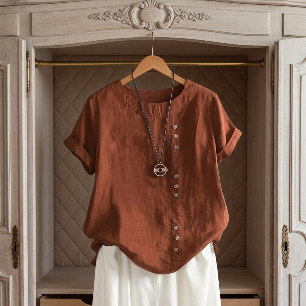 Sabrina Linen-Look Summery Top