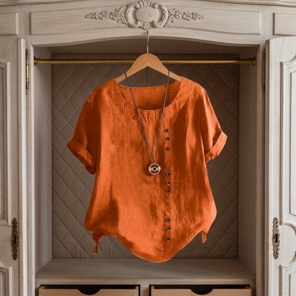 Sabrina Linen-Look Summery Top