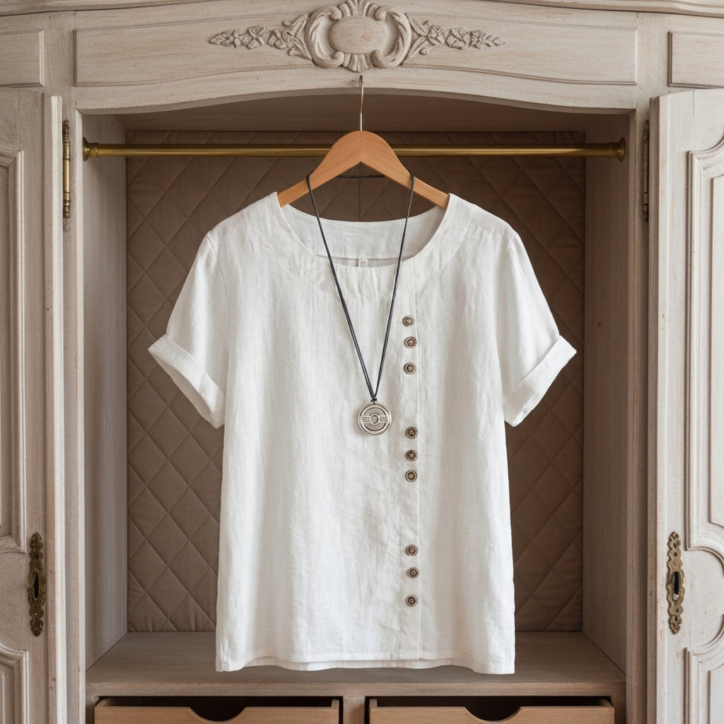 Sabrina Linen-Look Summery Top
