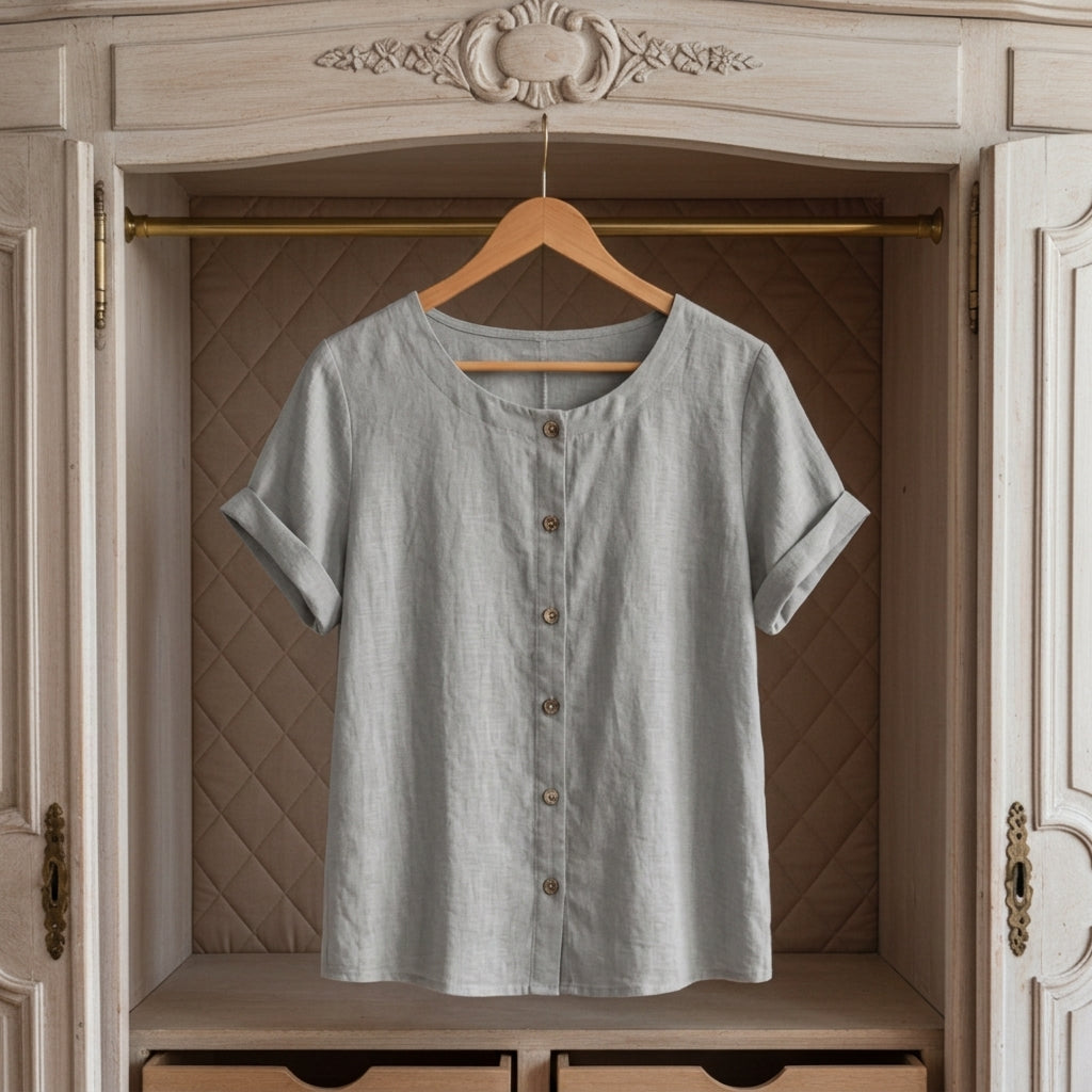 Sabrina Linen-Look Summery Top