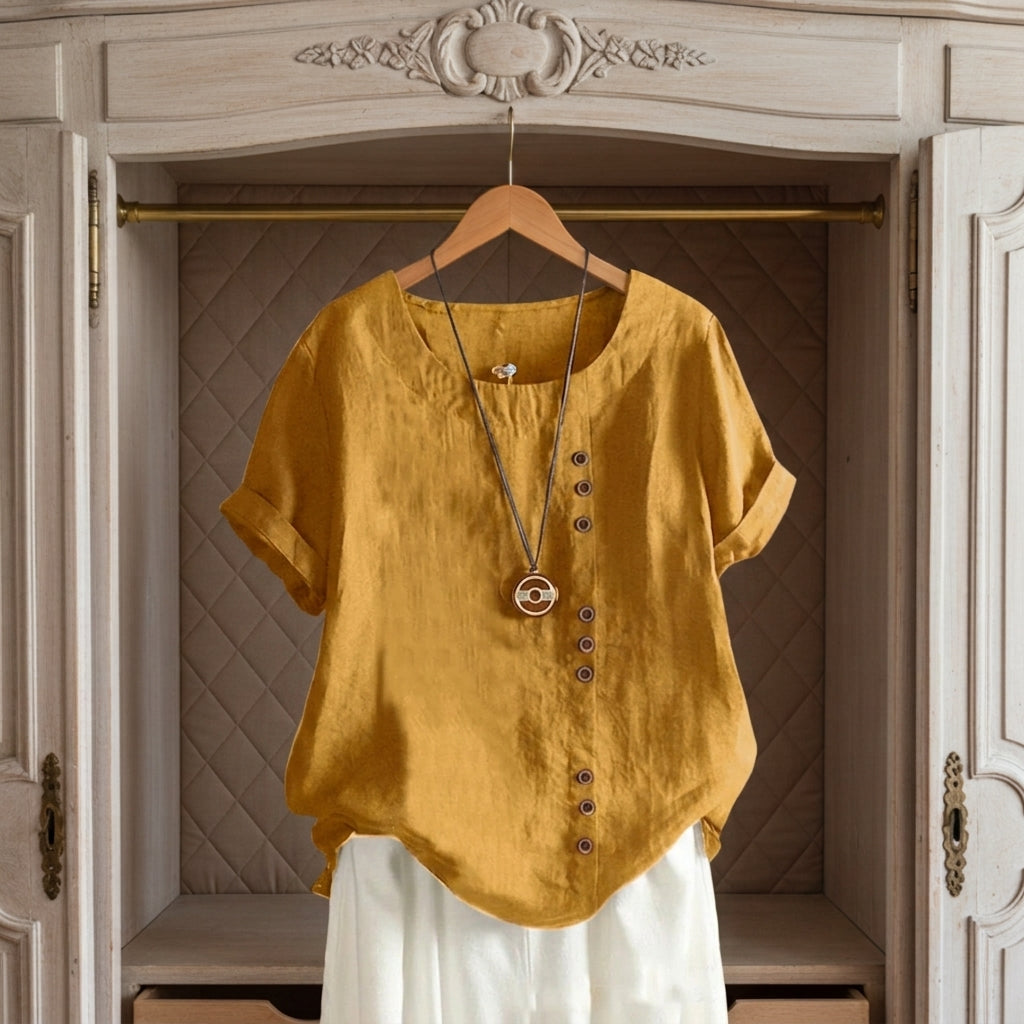 Sabrina Linen-Look Summery Top