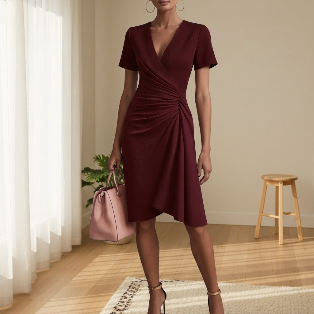 Evelina Flattering Wrap Dress