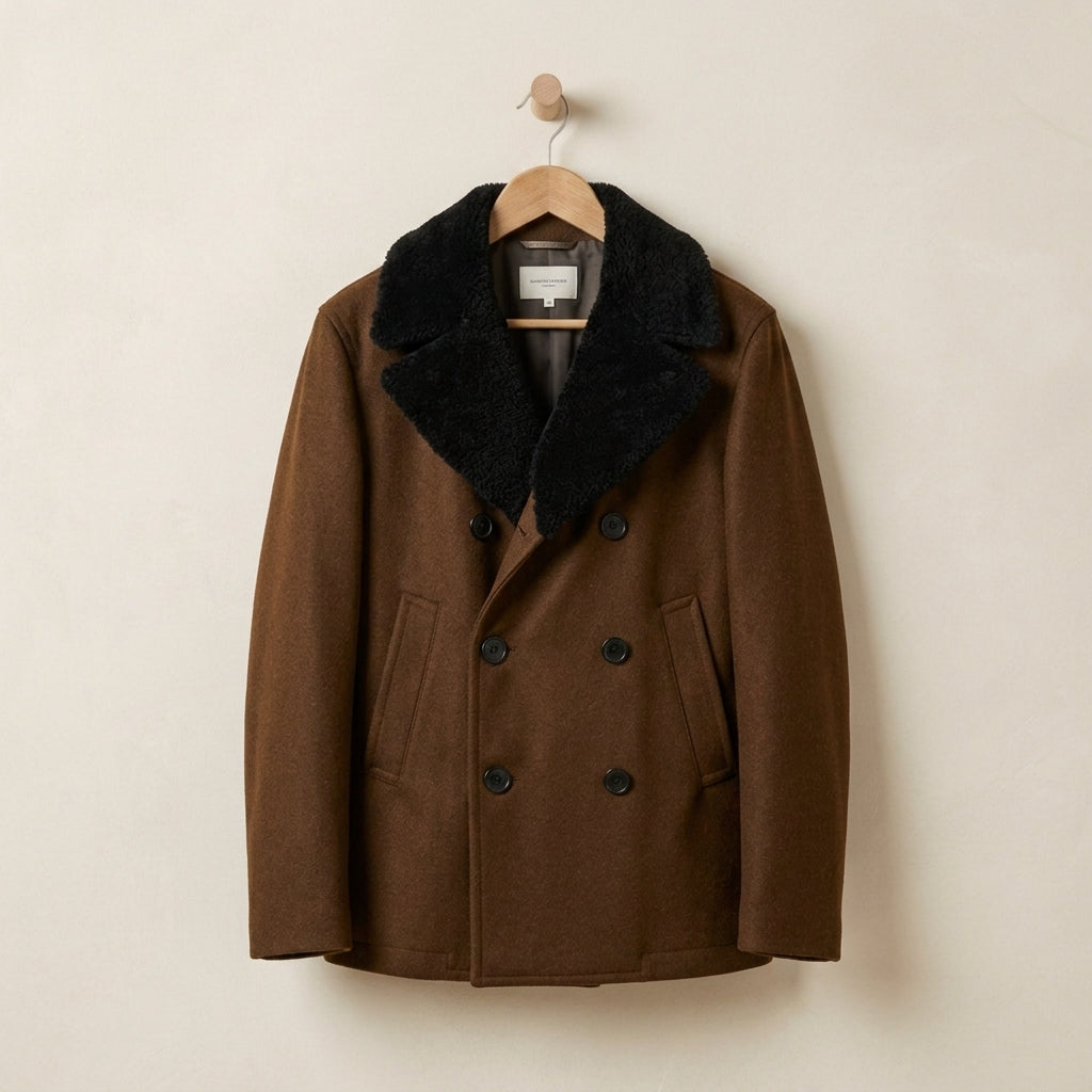 Brando Fur Collar Coat