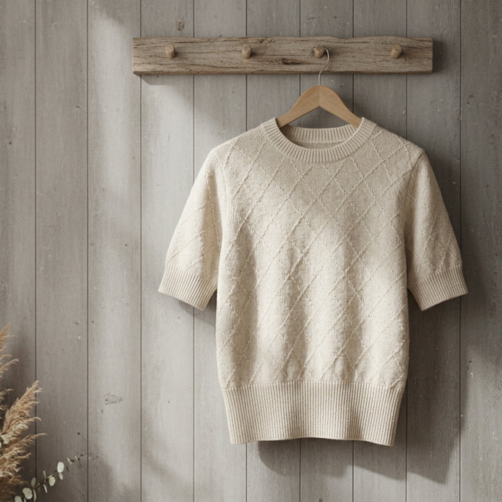 Fiorella Cashmere Blend Short Sleeve Top
