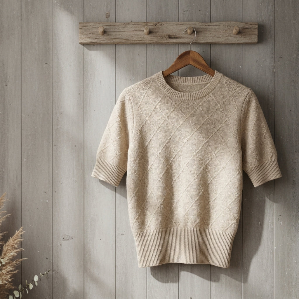Fiorella Cashmere Blend Short Sleeve Top