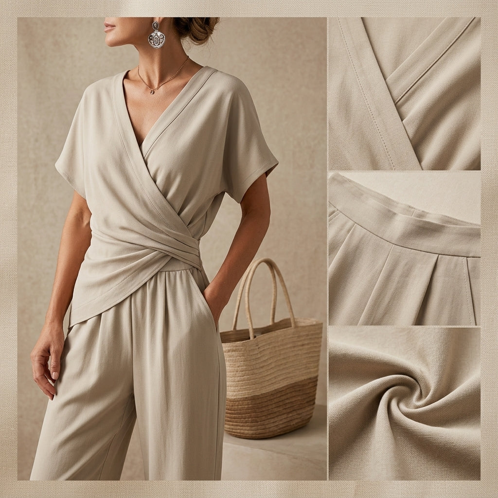 Ella Wrapover Two Piece Trouser Suit